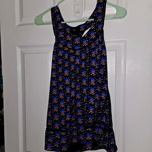 Skull print long tunic tank